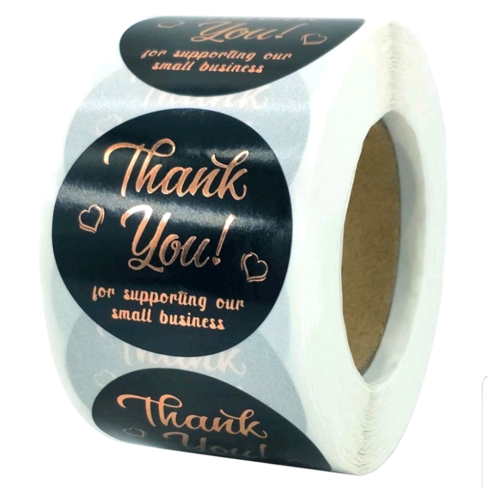 100 Ct 1.5 Inch Thank You for Supporting My Small - Picture 4 of 9